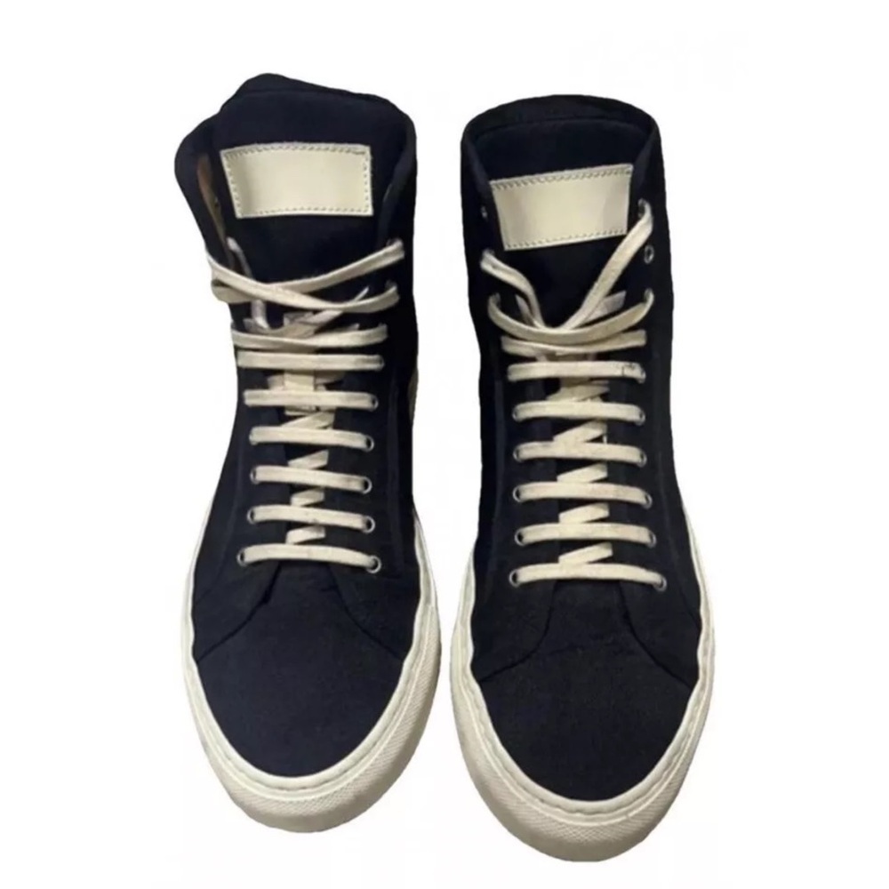 Woman By Common Projects Black Canvas High Top Sneakers Sz. 41 Style 414… - Picture 9 of 12